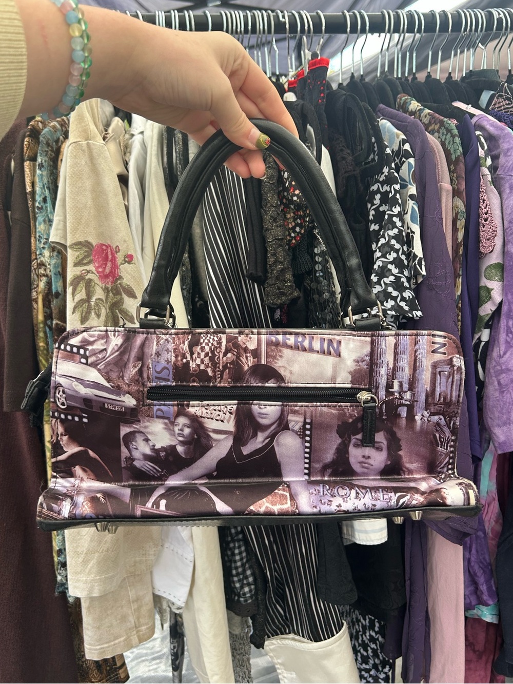 Y2K 2000s magazine print purse